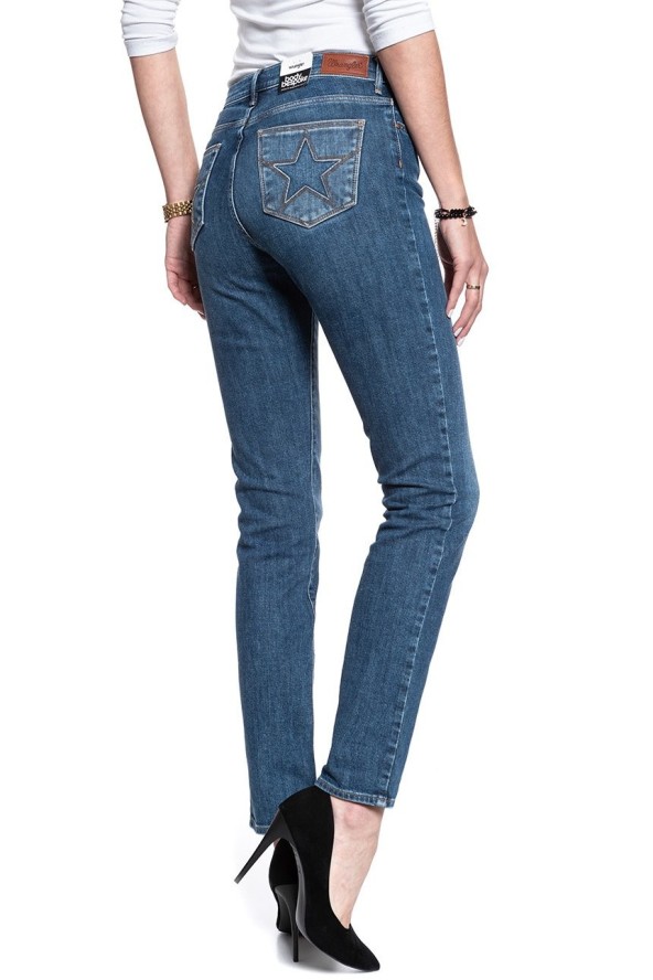 WRANGLER HIGH RISE SLIM RETRO BLUE W27GGS071 112128045