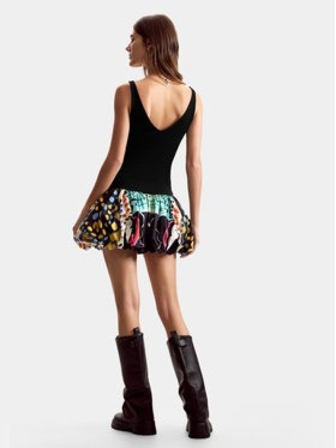 Desigual Sukienka koktajlowa Sparckler Lacroix 26SWVK11 Czarny Slim Fit