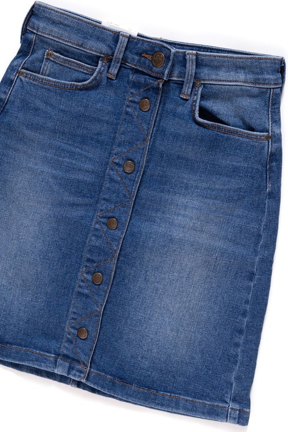 SPÓDNICA JEANSOWA LEE A LINE SKIRT BLUE DROP L38NROEM 112108295