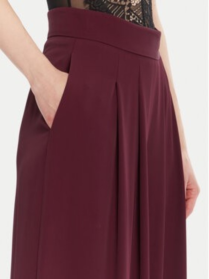 Rinascimento Spodnie palazzo CFC0125495003 Bordowy Wide Leg