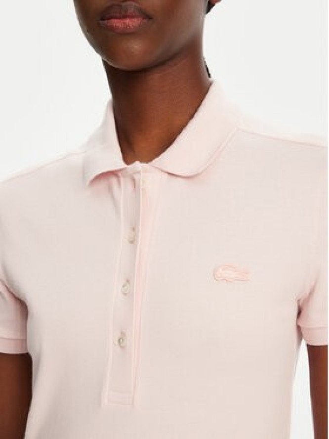 Lacoste Sukienka codzienna EF5473 Różowy Slim Fit