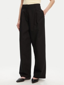 Tommy Hilfiger Spodnie materiałowe WW0WW45780 Czarny Wide Leg