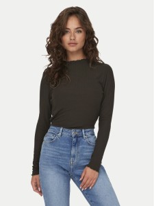 ONLY Bluzka Emma 15180040 Brązowy Slim Fit