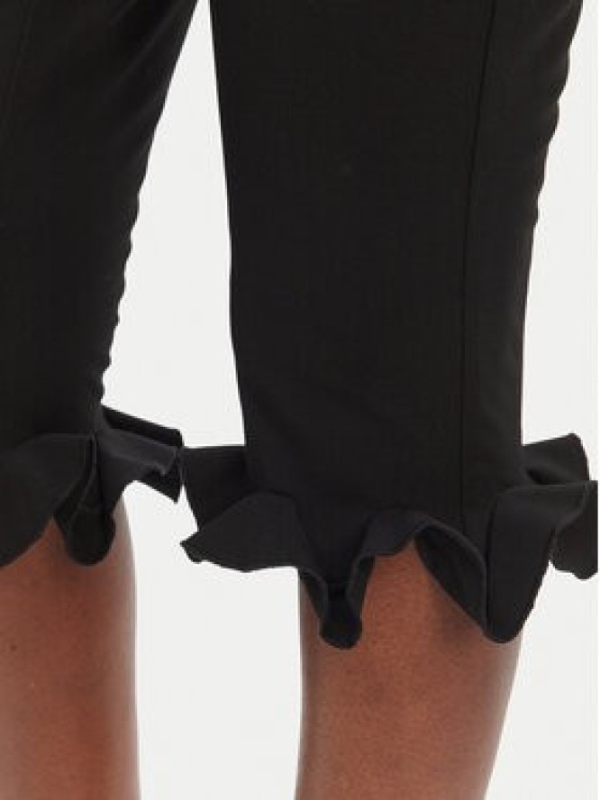 ROTATE Spodnie capri 113809100 Czarny Slim Fit