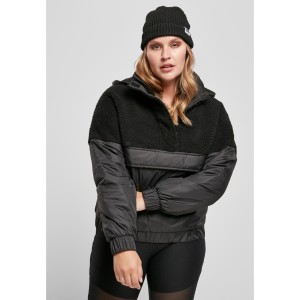 Damski polar Urban Classics sherpa mix pull over-grandes tailles