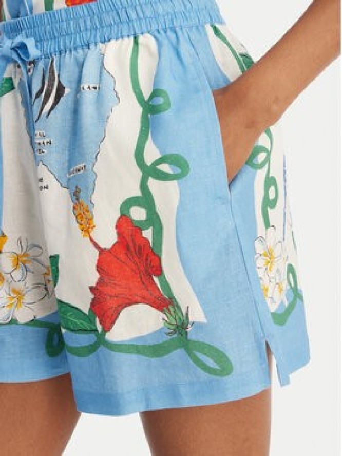 Seafolly Szorty materiałowe Viva Vacation 55669-SH Błękitny Regular Fit