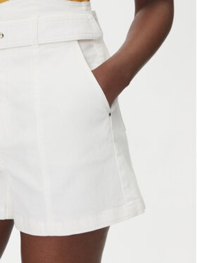 Morgan Szorty jeansowe 251-SHERIM Biały Wide Leg