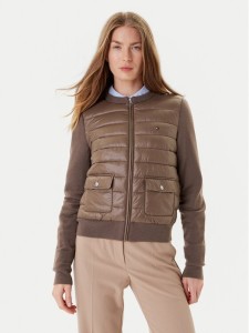 Tommy Hilfiger Kurtka bomber WW0WW46741 Brązowy Regular Fit