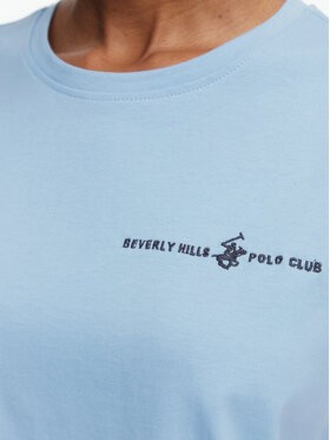 Beverly Hills Polo Club T-Shirt P-SS26W-TS085 Niebieski jasny Regular Fit