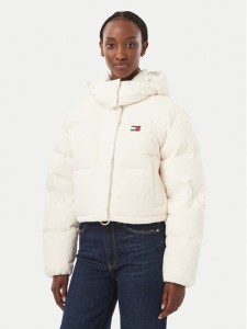 Tommy Jeans Kurtka puchowa Alaska DW0DW18609 Biały Cropped Fit