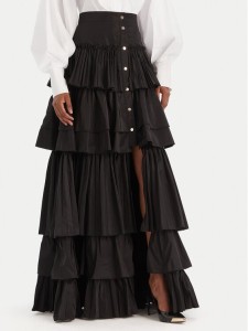 Babylon Spódnica maxi MF0503 Czarny Regular Fit