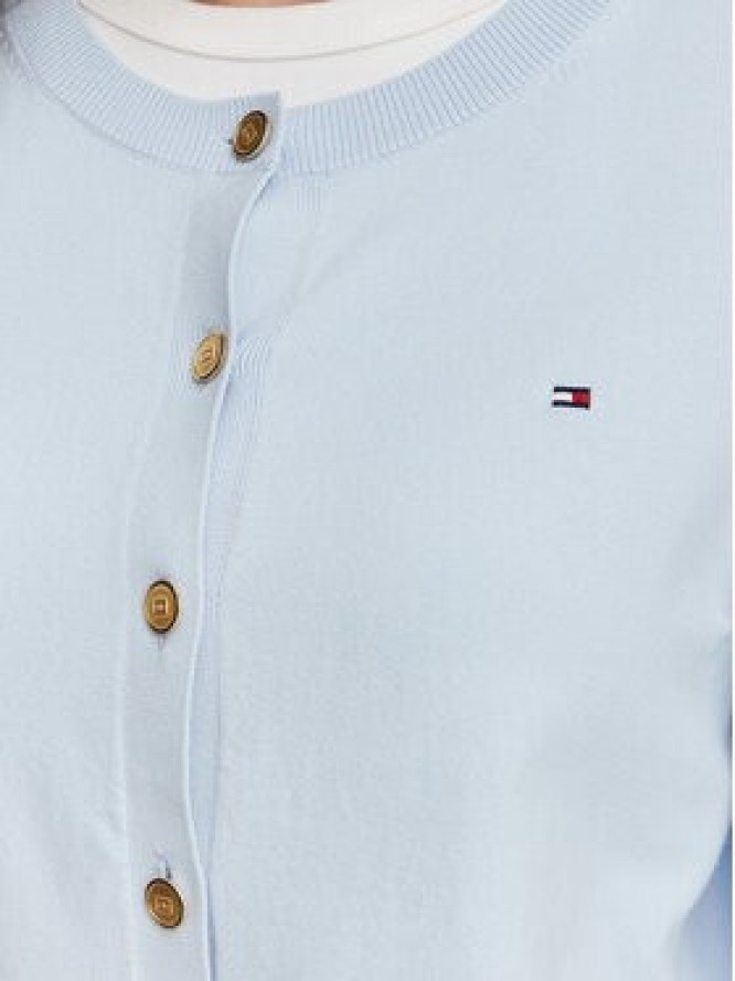 Tommy Hilfiger Kardigan WW0WW42370 Błękitny Regular Fit
