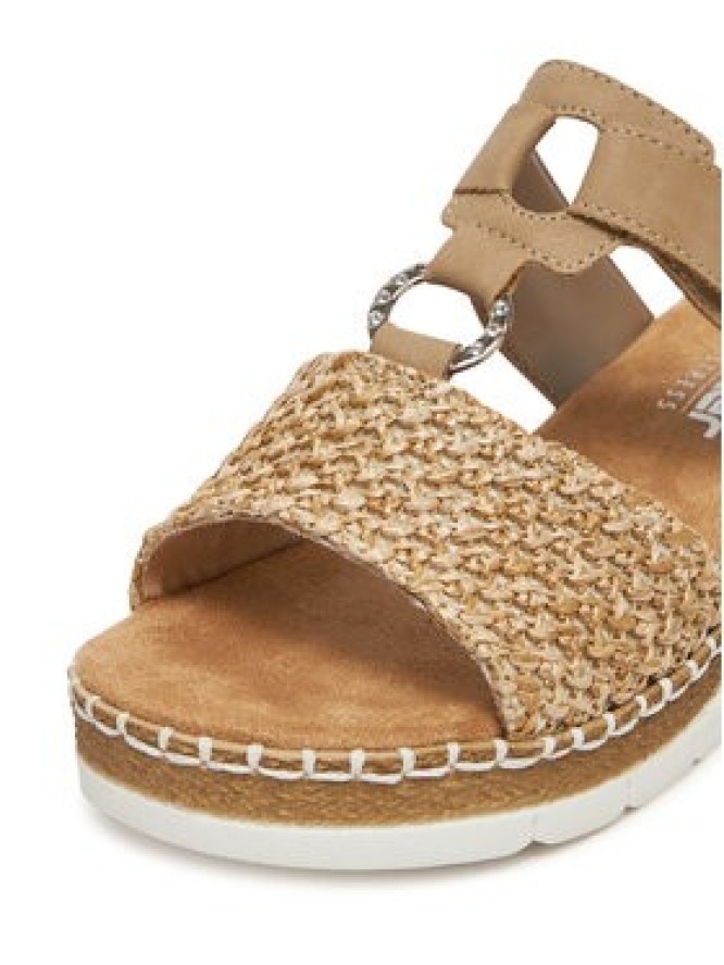 Rieker Klapki V1243-60 Beżowy