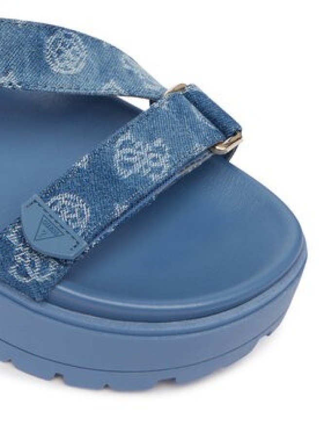 Guess Sandały FLJFTT DEN03 Niebieski