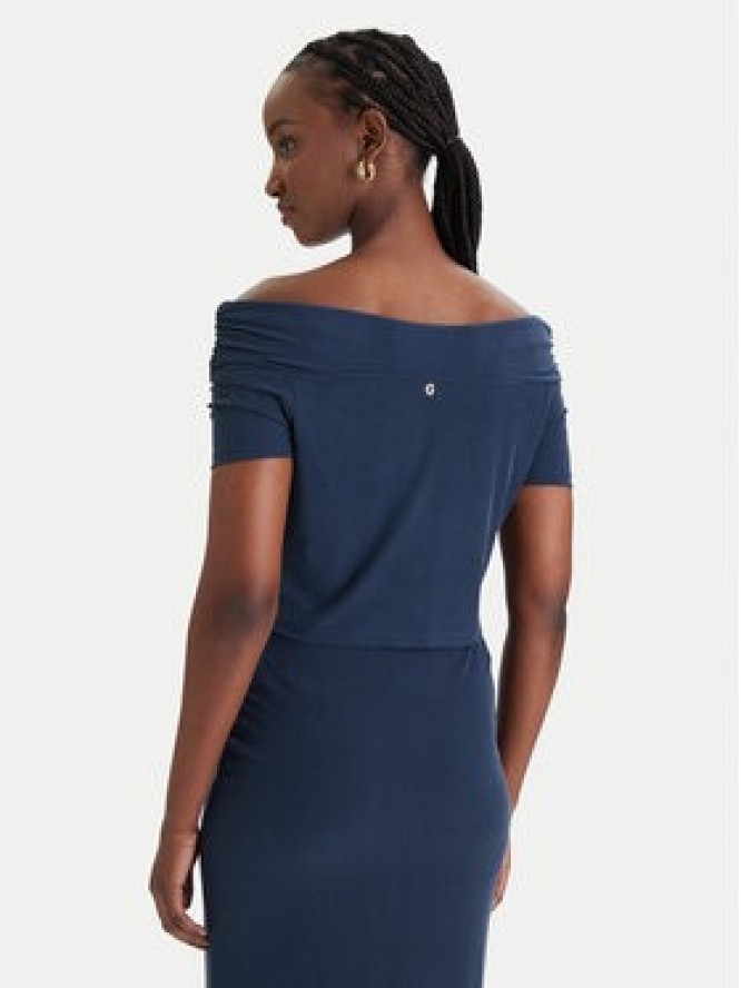 Guess Bluzka W6GP12 K2935 Granatowy Regular Fit