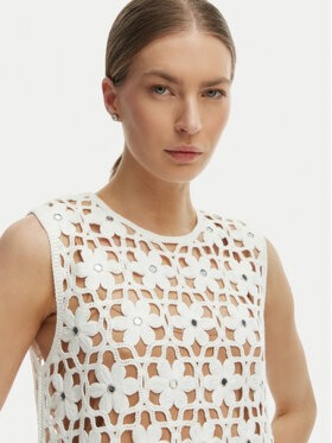 MICHAEL Michael Kors Sukienka letnia MS683CWKNE Biały Slim Fit