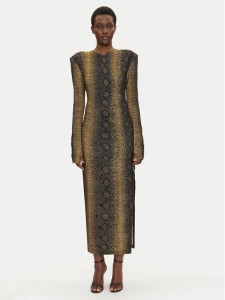 NORMA KAMALI Sukienka codzienna KK4243PLC27302 Brązowy Slim Fit