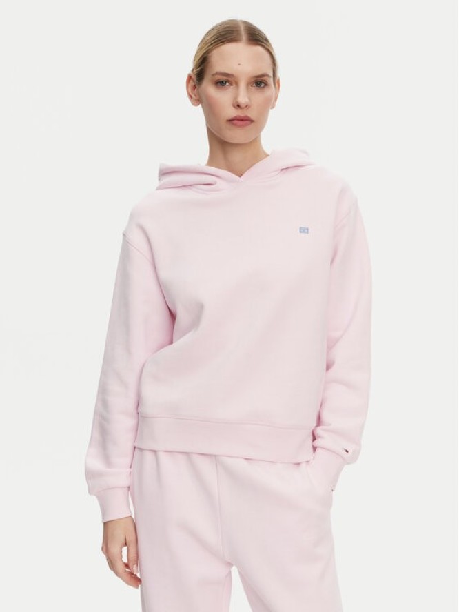 Tommy Hilfiger Bluza Contrast Flag WW0WW45979 Różowy Regular Fit