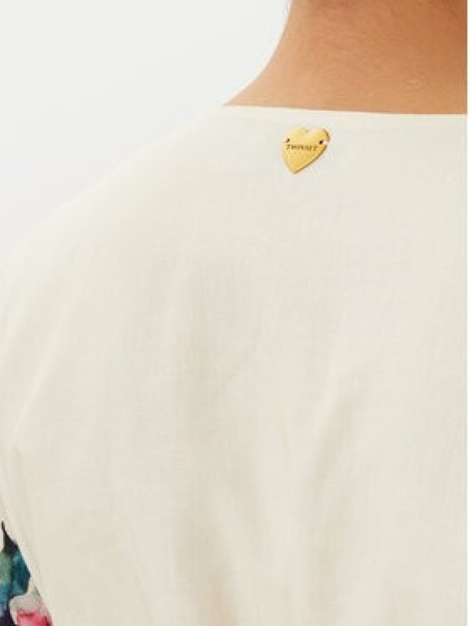 TWINSET Sukienka letnia 251LB2UBB Écru Regular Fit