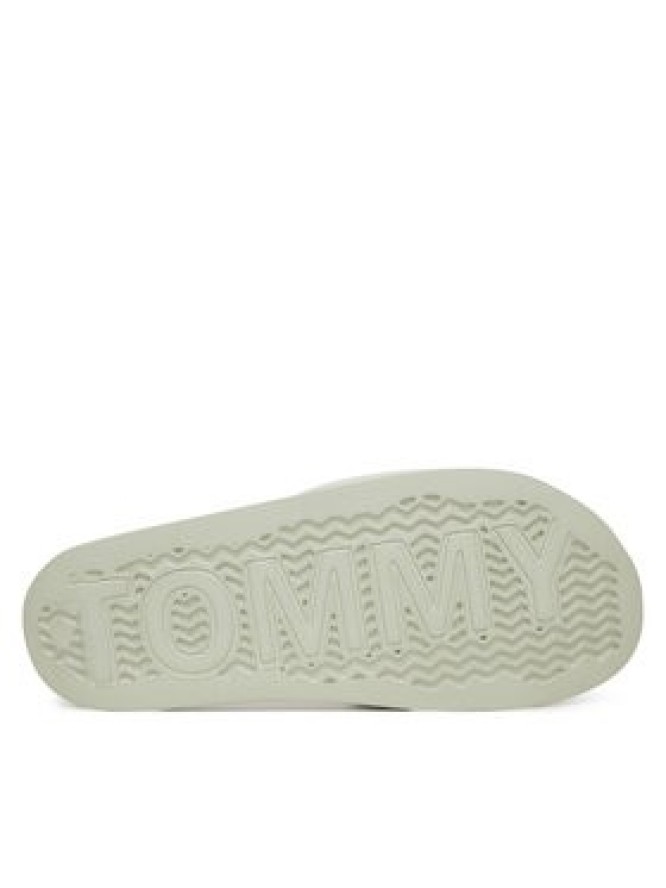Tommy Jeans Klapki Flag Pool Slide Patent EN0EN02901 Zielony