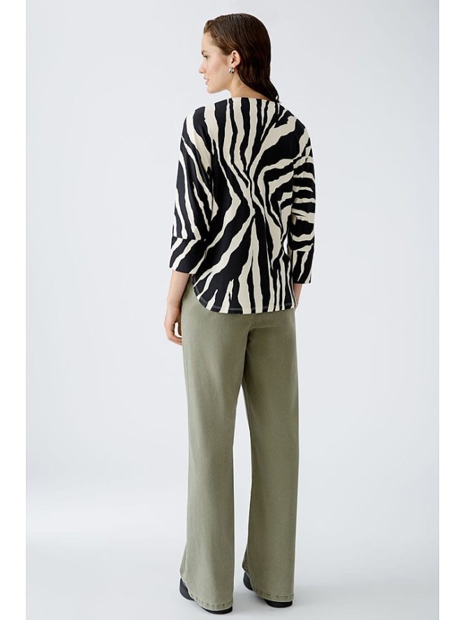 Oui Bluzka w kolorze czarno-kremowym rozmiar: 34