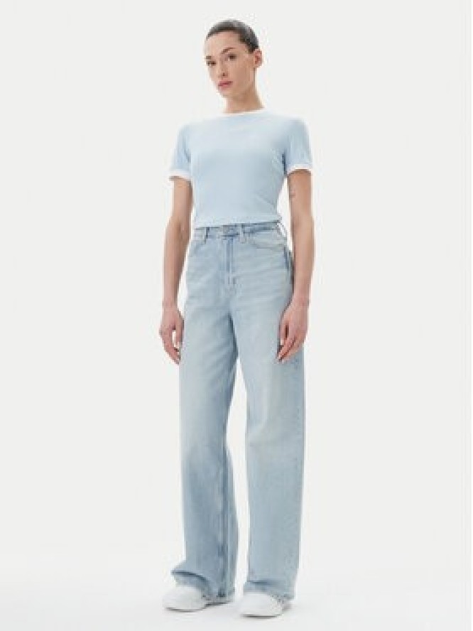 Guess T-Shirt V5GP08 KCRN2 Błękitny Regular Fit