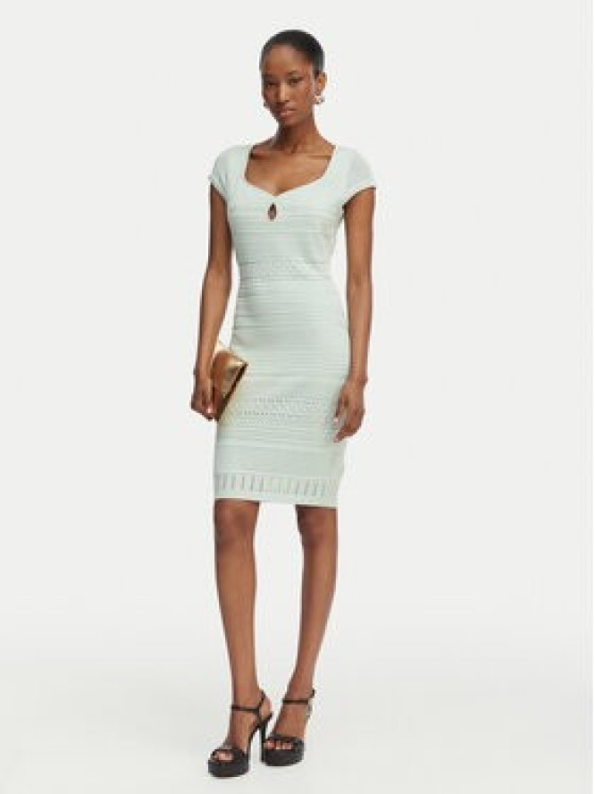 Guess Sukienka dzianinowa W6GK21 Z0603 Zielony jasny Regular Fit