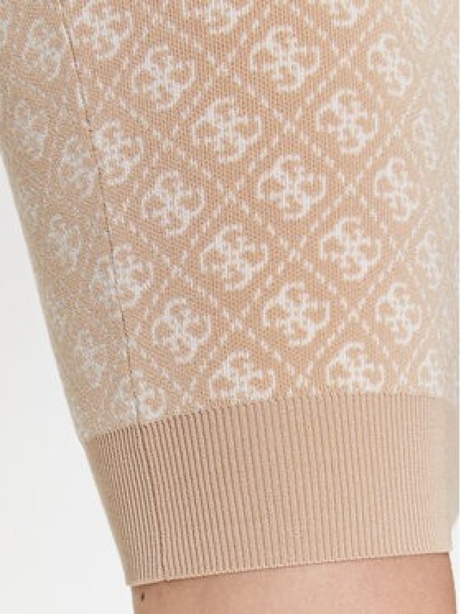 Guess Sukienka dzianinowa W3YK39 Z37K0 Beżowy Slim Fit