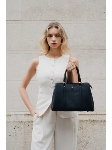 maison héritage PARIS Skórzana torebka "Sauce" w kolorze czarnym - 33 x 23 x 13 cm rozmiar: onesize