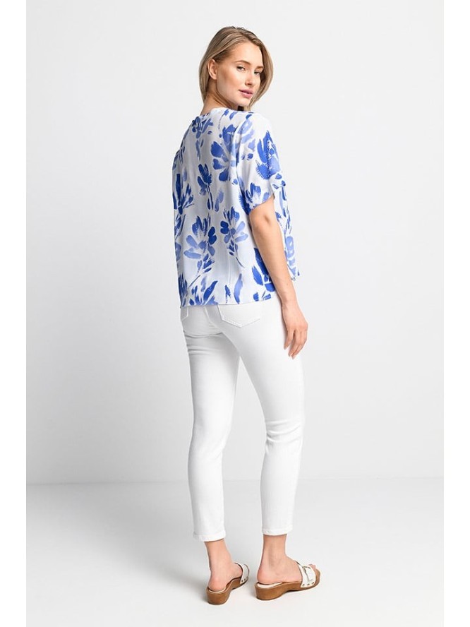 Rich & Royal Bluzka w kolorze biało-niebieskim rozmiar: 38