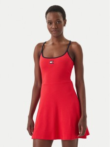 Tommy Jeans Sukienka codzienna DW0DW22335 Czerwony Slim Fit