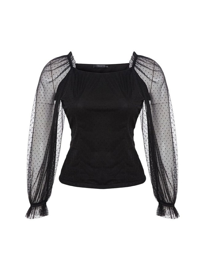 trendyol Bluzka w kolorze czarnym rozmiar: 42