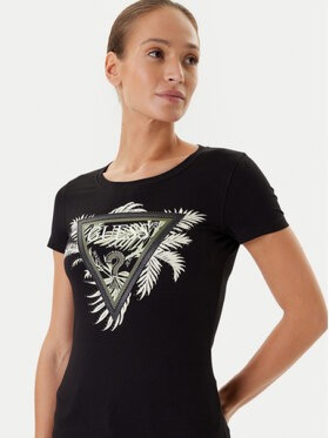 Guess T-Shirt W5YI13 J1314 Czarny Regular Fit