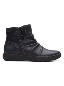 Clarks Skórzane botki "Caroline Orchid" w kolorze czarnym rozmiar: 38