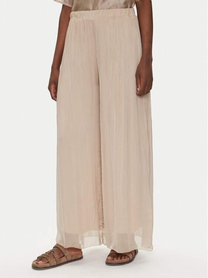 Bomboogie Spodnie palazzo PW8992TSET5 Beżowy Relaxed Fit