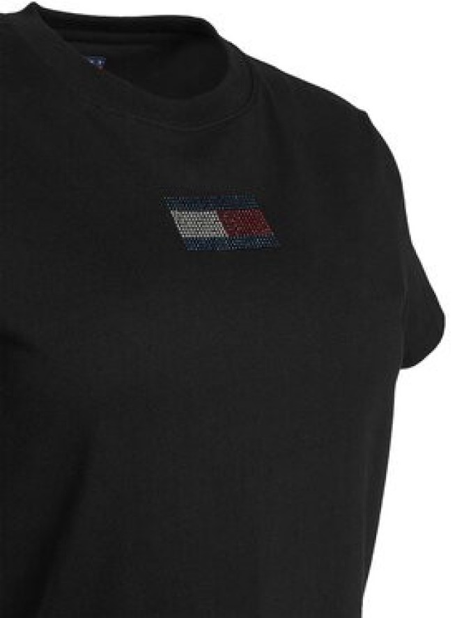 Tommy Jeans T-Shirt Party Flag DW0DW21965 Czarny Regular Fit