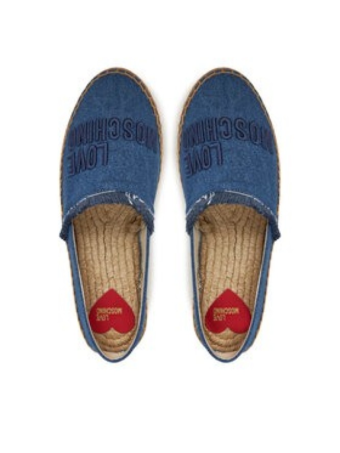 LOVE MOSCHINO Espadryle JA10262G0MJO5700 Niebieski
