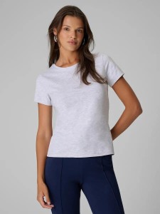T-shirt slim gładki damski 4F