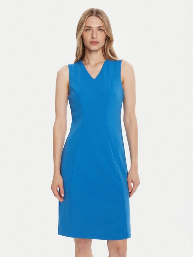 Calvin Klein Sukienka koktajlowa LV044C063G Niebieski Slim Fit