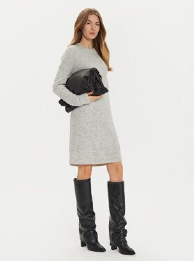 Pieces Sukienka dzianinowa Ellen 17126082 Szary Regular Fit