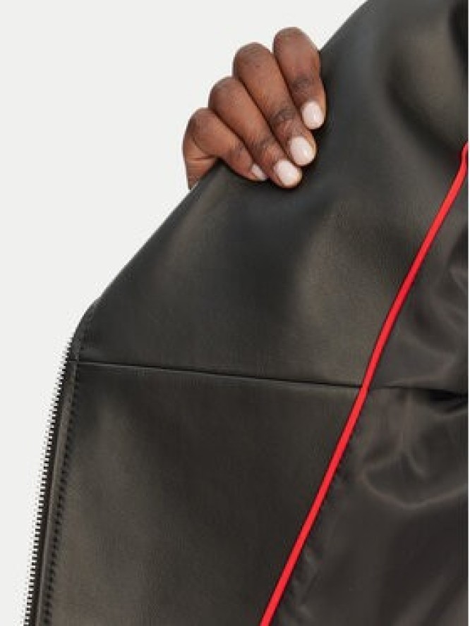 HUGO Kurtka skórzana Lujana 50551255 Czarny Regular Fit