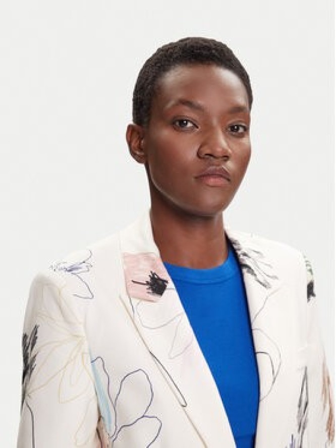 Desigual Marynarka Arty 25WWEW21 Biały Regular Fit