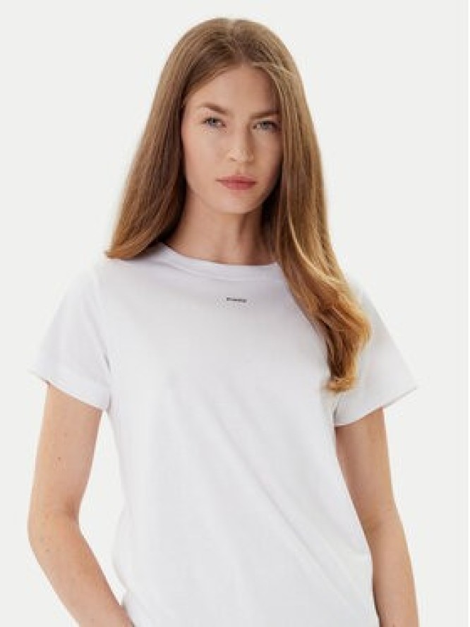 PINKO T-Shirt Basico 100373 A2RE Biały Regular Fit