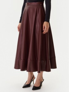 Guess Spódnica z imitacji skóry W5BD71 K8S30 Brązowy Regular Fit