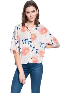 DAMSKA KOSZULA MATERIAŁOWA LEE FLORAL RESORT SHIRT ECRU L46DDWNQ 112110884