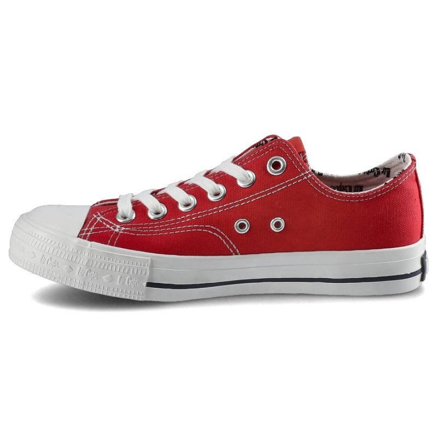 Trampki damskie Lee Cooper, sznurowany fason cholewka tekstylna płócienna niska cholewka przed kostkę gumowy nosek ochronny płaska podeszwa lekka kla