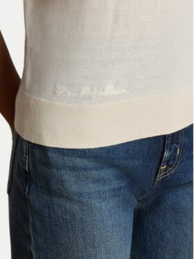 LAUREN RALPH LAUREN T-Shirt 200P14055500 Kremowy Regular Fit