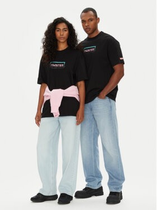 Hunter T-Shirt Abele UNISEX HARU0007251 Czarny Regular Fit