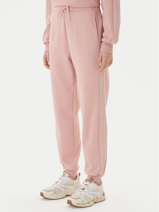 Guess Spodnie dresowe V5BB23 KCX22 Różowy Regular Fit