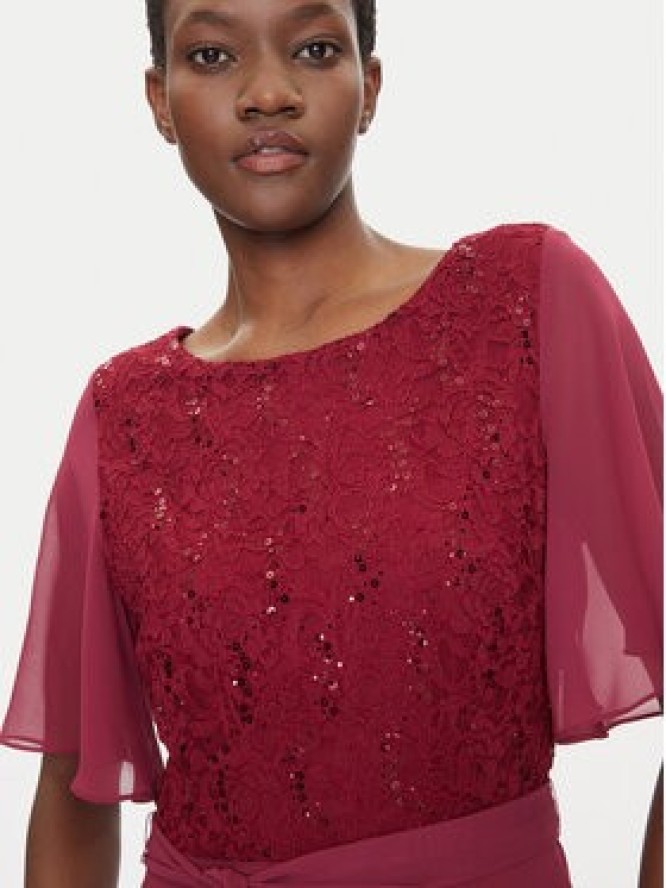 Swing Sukienka koktajlowa 5AI02500 Bordowy Regular Fit